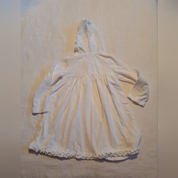 Gymboree Outlet girls size 3T swim cover up hooded, white VGUC - Picture 4 of 4